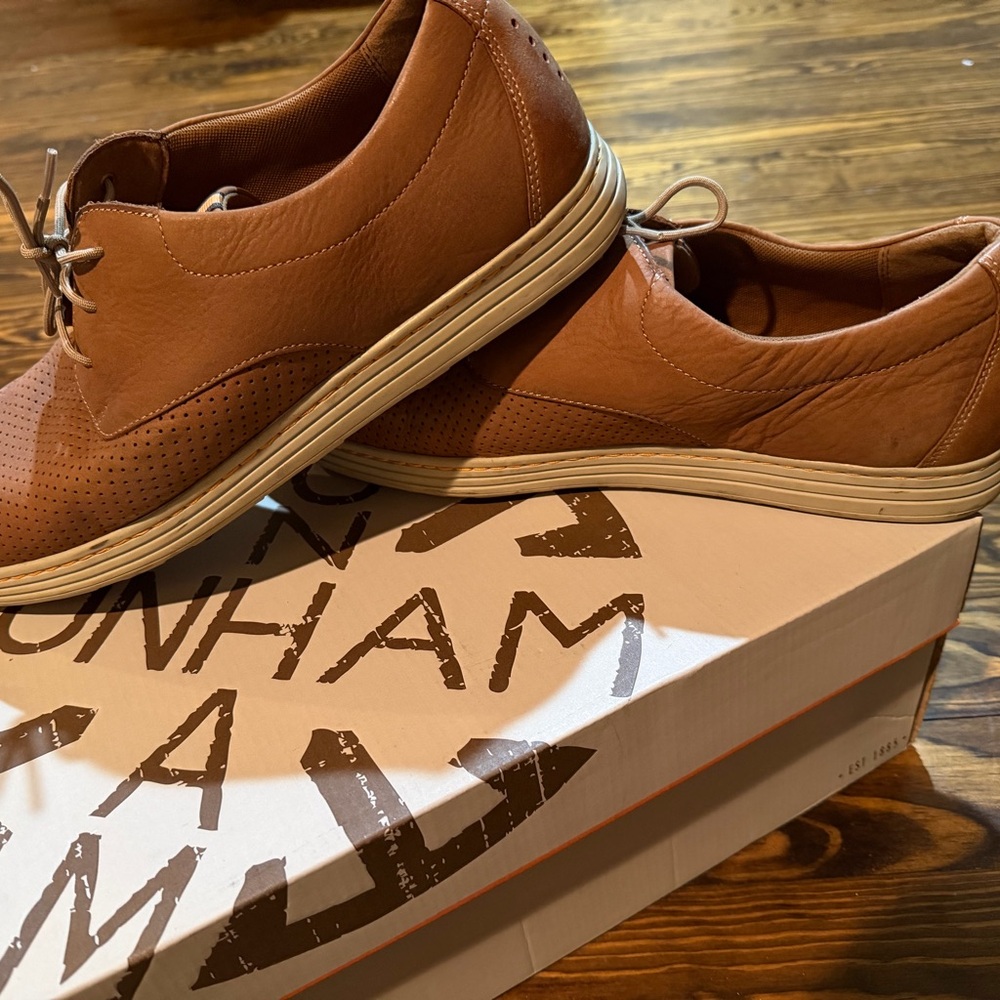 Dunham Tan Leather Oxfords